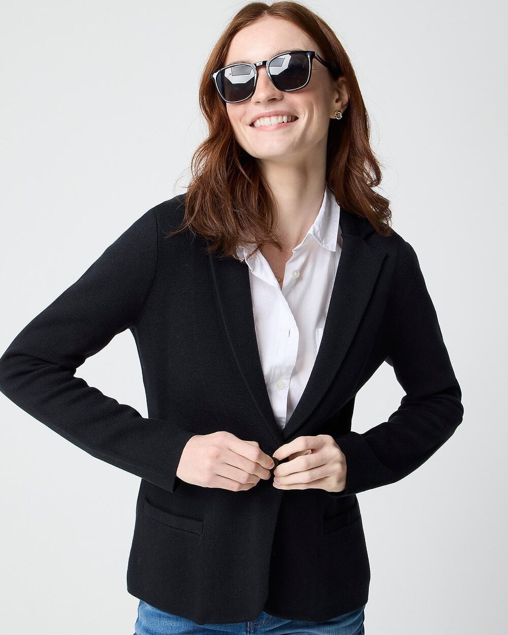 NWT J. Crew Schoolboy Sweater Blazer Black Womens Career Office Workwear Sz XXS
